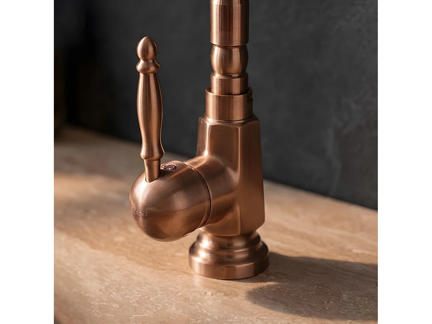 Robinet De Lavabo Rea Bona High Brush Copper