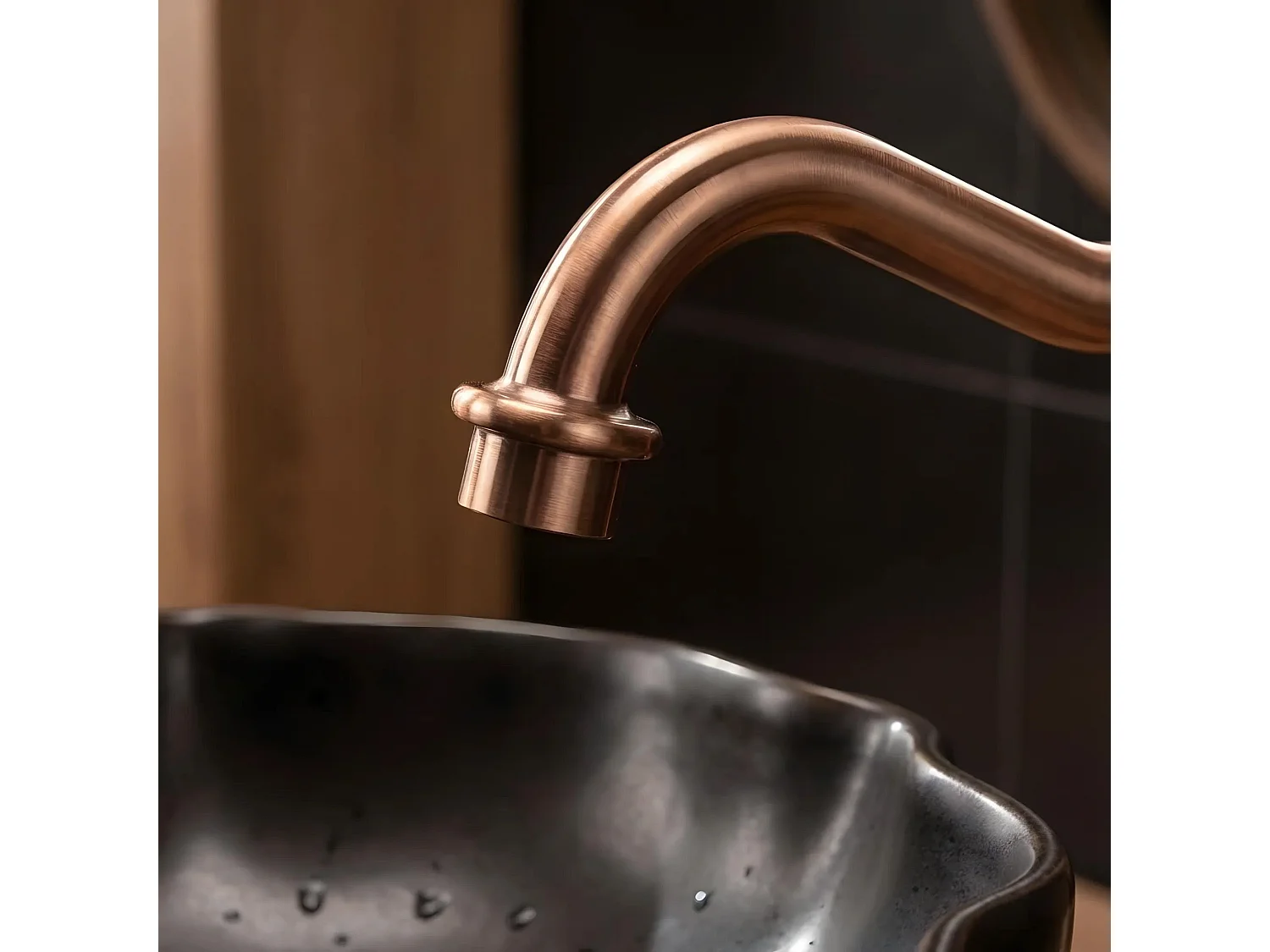 Robinet De Lavabo Rea Bona High Brush Copper
