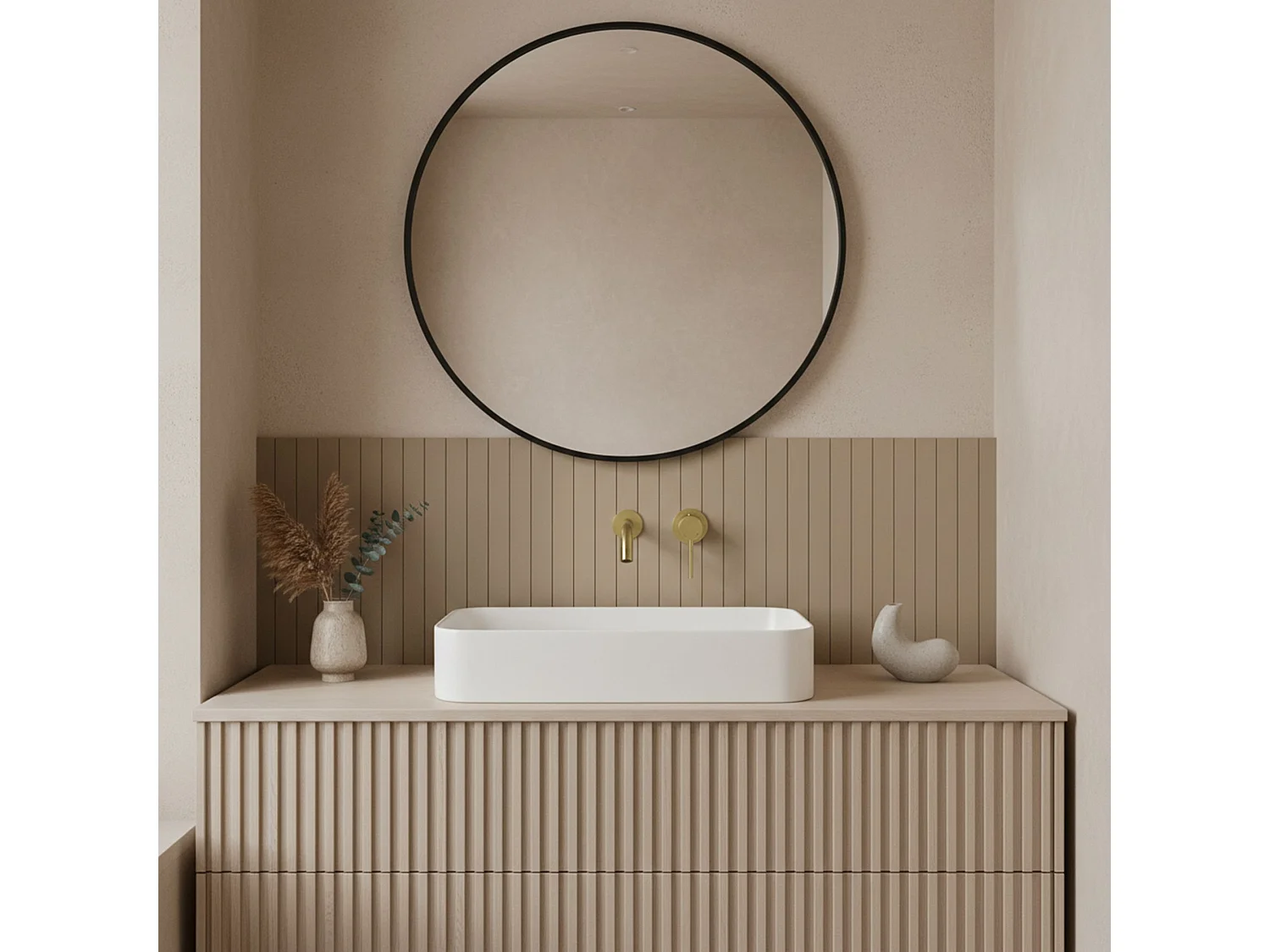 Inbouw Wastafelmengkraan Rea Clif Brushed Gold