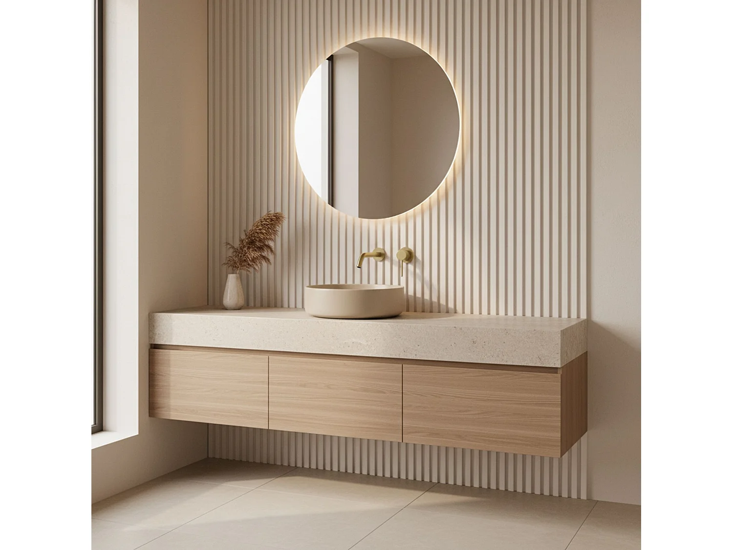 Inbouw Wastafelmengkraan Rea Clif Brushed Gold