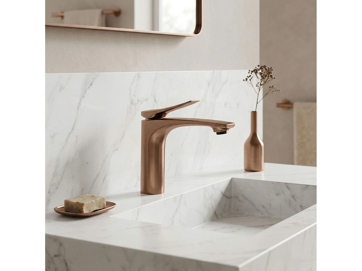 Robinet De Lavabo Rea Vision Low Premium Brush Copper