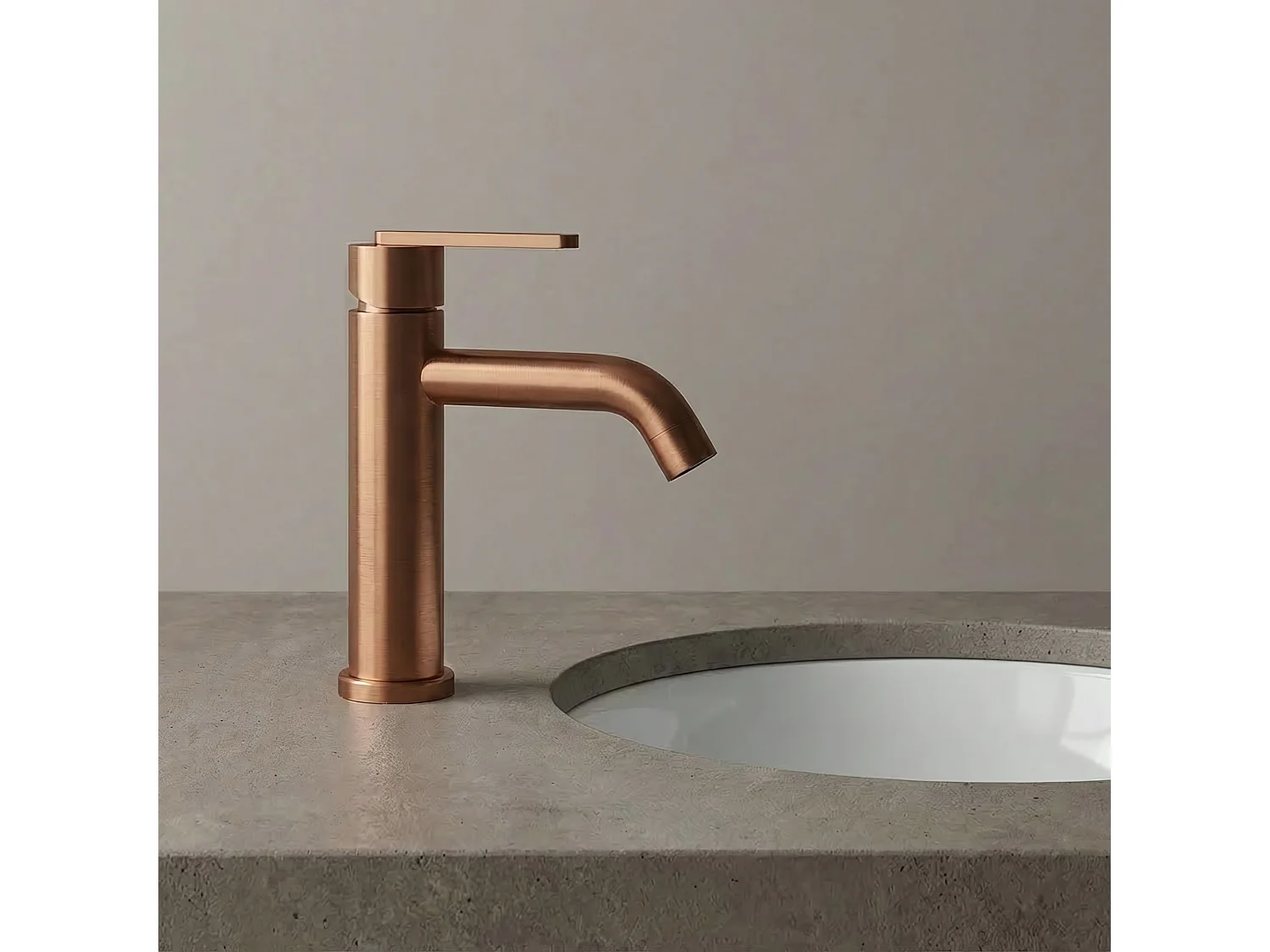 Robinet De Lavabo Rea Ontario Low Brush Copper