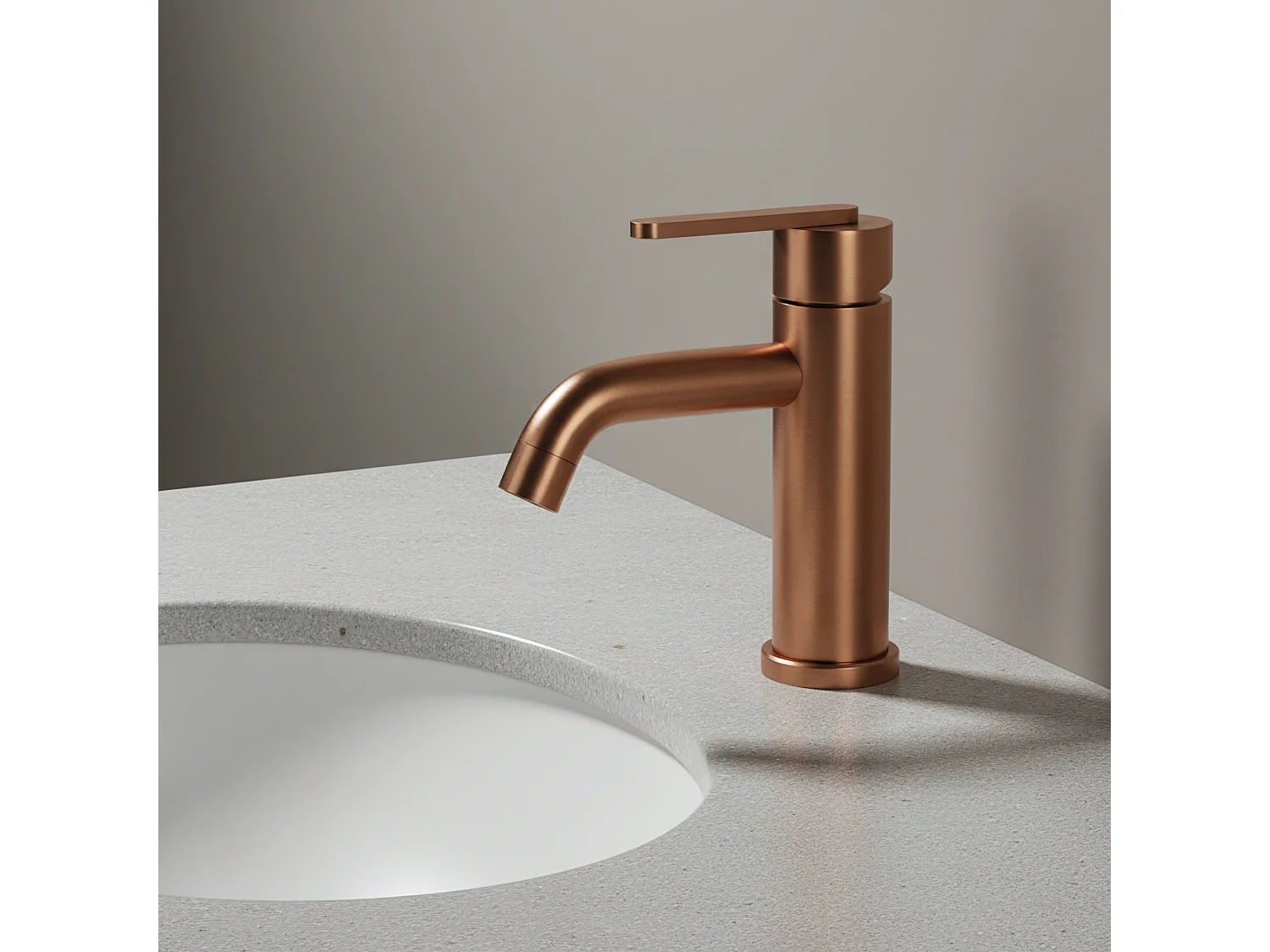 Robinet De Lavabo Rea Ontario Low Brush Copper