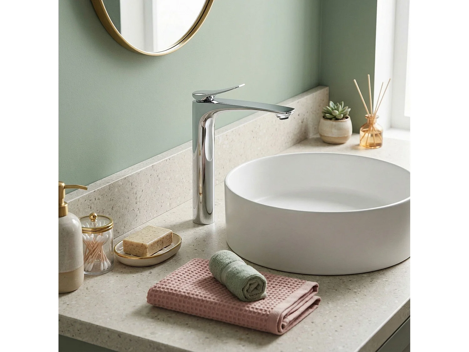 Robinet De Lavabo Rea Vision High Premium Chrome