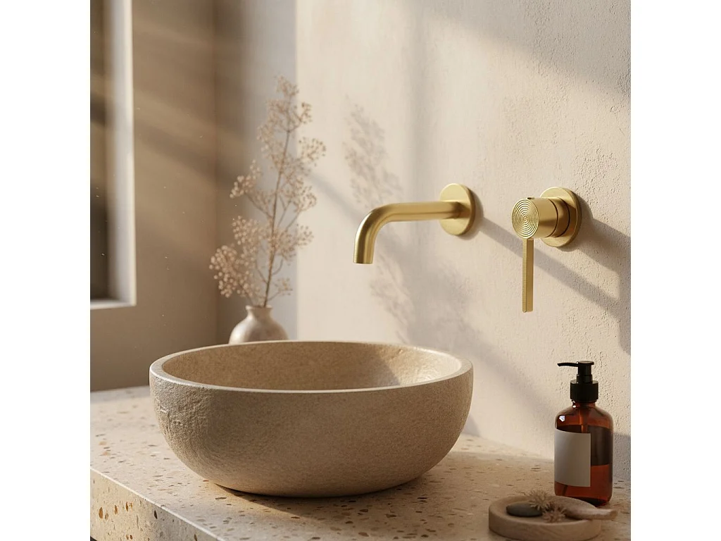 Robinet De Lavabo Encastré Rea Foster Brush Gold