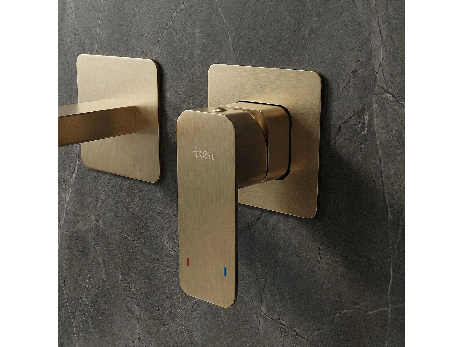Robinet De Lavabo Encastré Rea Arlo Brush Gold