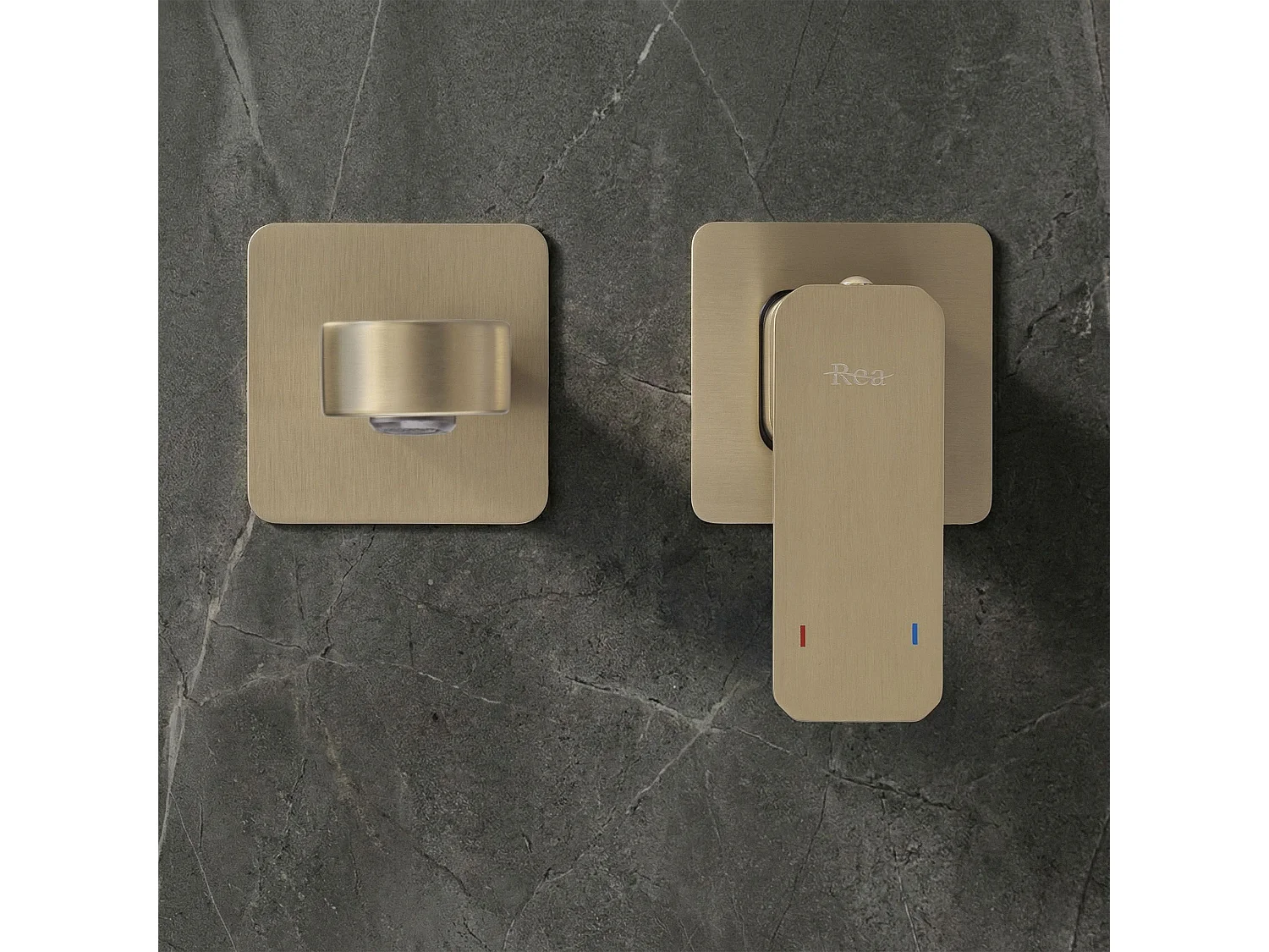 Robinet De Lavabo Encastré Rea Arlo Brush Gold