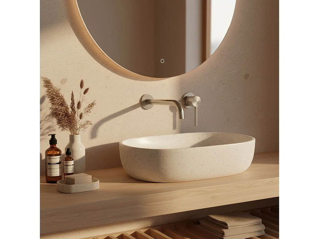 Robinet De Lavabo Encastré Rea Foster +Box Brush Steel
