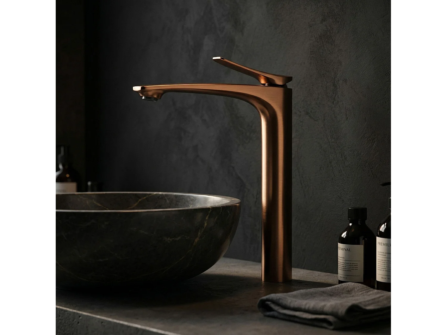 Robinet De Lavabo Rea Vision High Premium Brushed Copper
