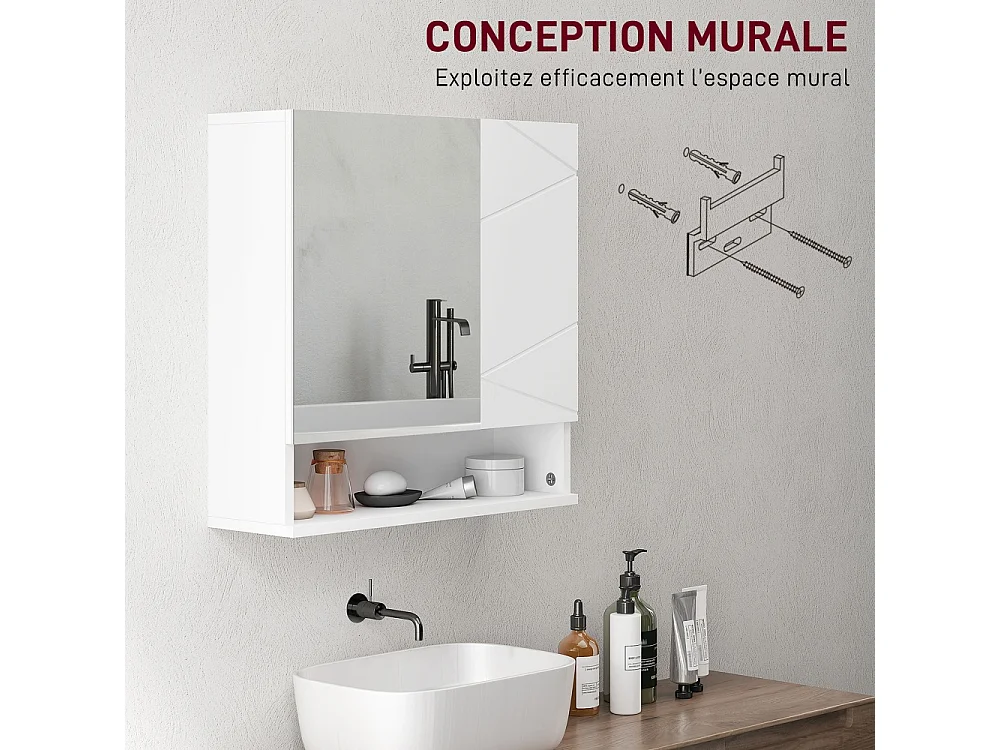Armoire de salle de bain murale blanche