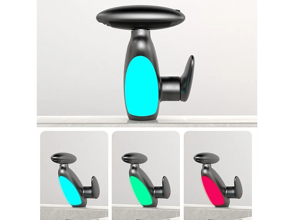 Robinet de salle de bain LED pour lavabo monocommande 4 jets réglable longueur style planète Noir