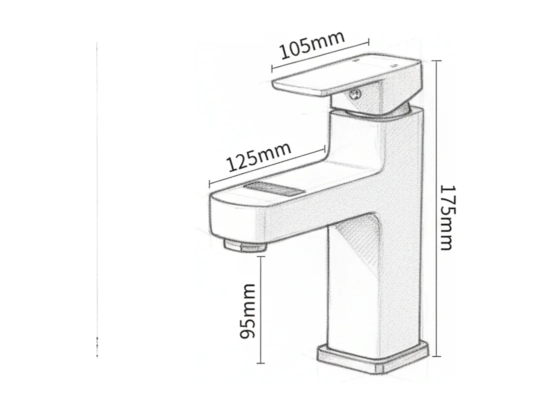 Robinet de salle de bain LED température digital pour lavabo monocommande Blanc