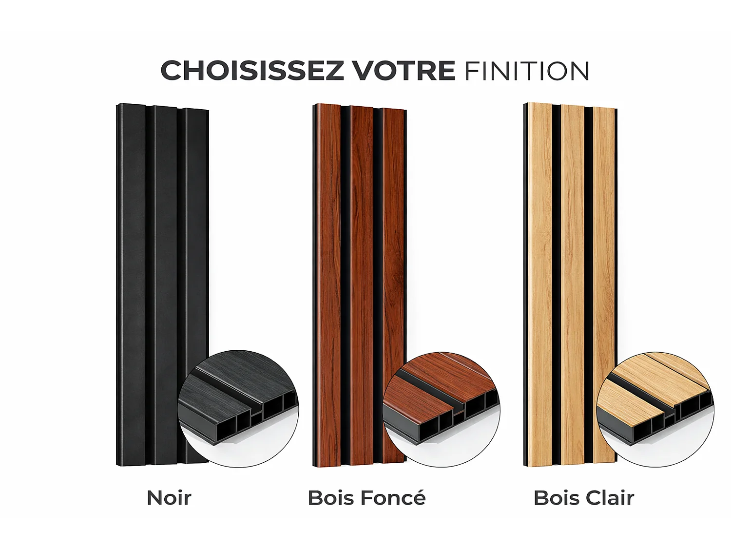 Lambris PVC de9coratif 290 x 59,9 x 1,2 cm - finition lisse, e0 peindre