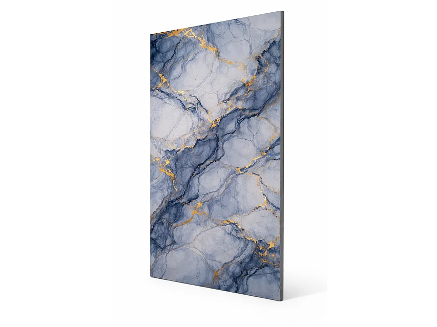 Panneau mural effet marbre bleu Nordic 122x260 cm - Protocole Home