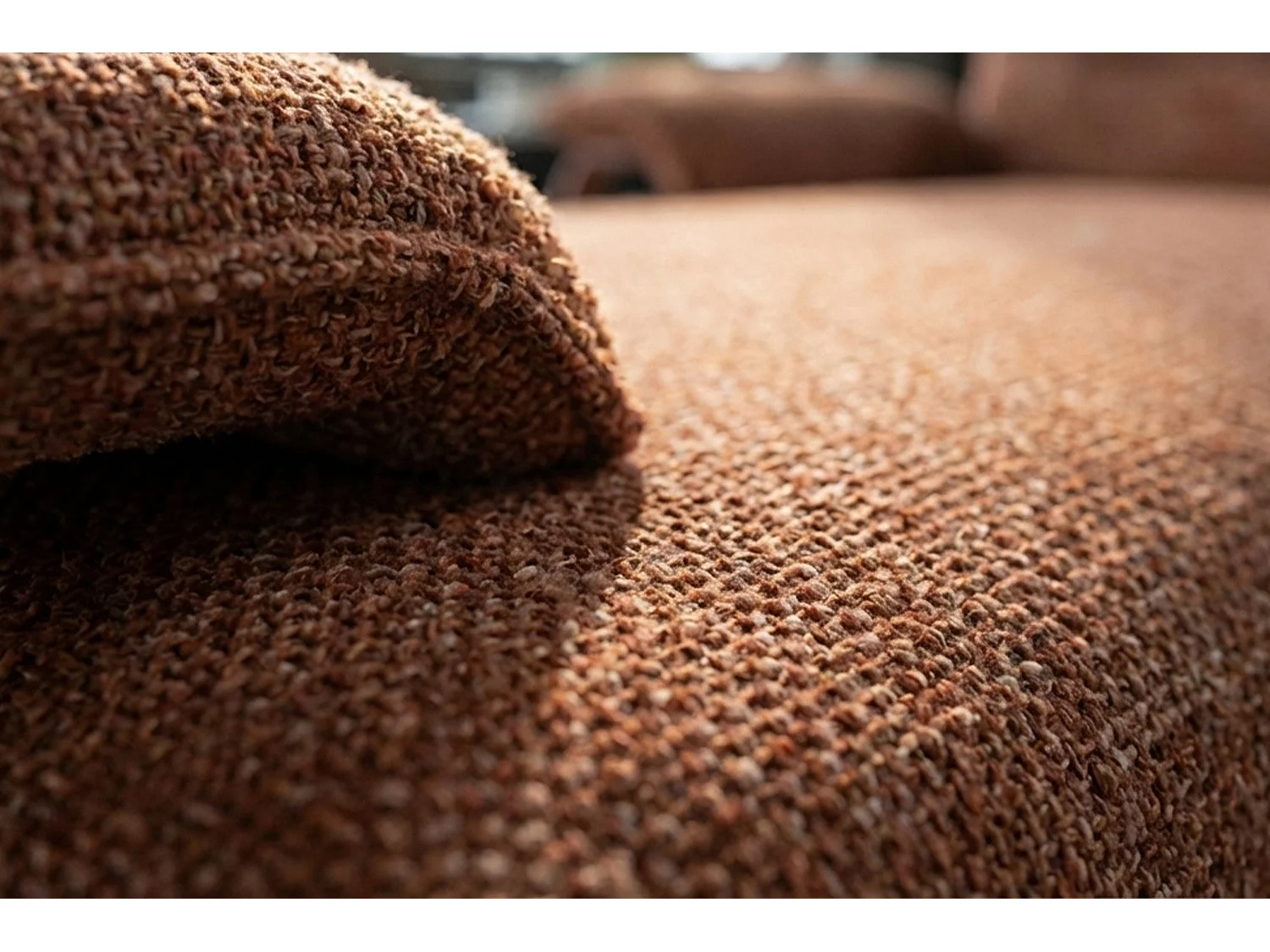 Ecksofa - Braun Flachgewebe - ANISSA