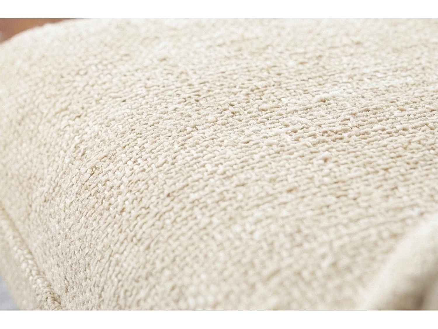 Ecksofa - Cremeweiß Flachgewebe - ANISSA