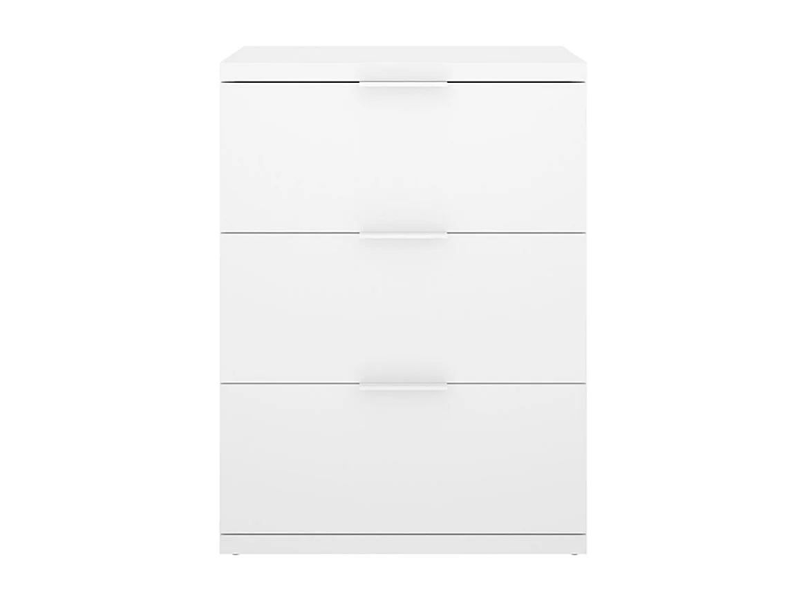 Pack de 2 mesitas de noche Rio 3 cajones blanco 56,8x42x34,2 cm