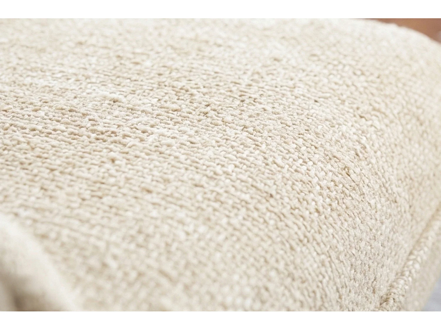 Ecksofa - Cremeweiß Flachgewebe - ANISSA