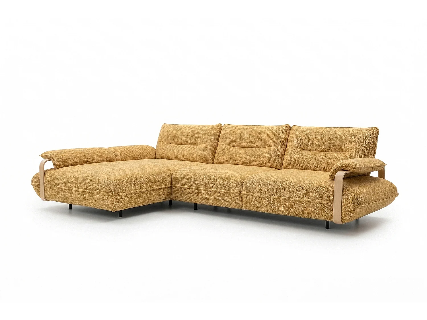 Ecksofa - Gelb Flachgewebe - ANISSA