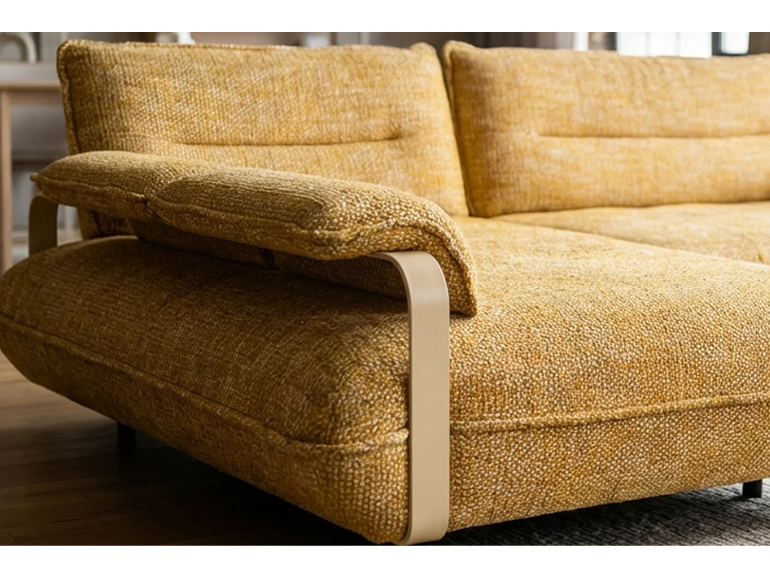 Ecksofa - Gelb Flachgewebe - ANISSA