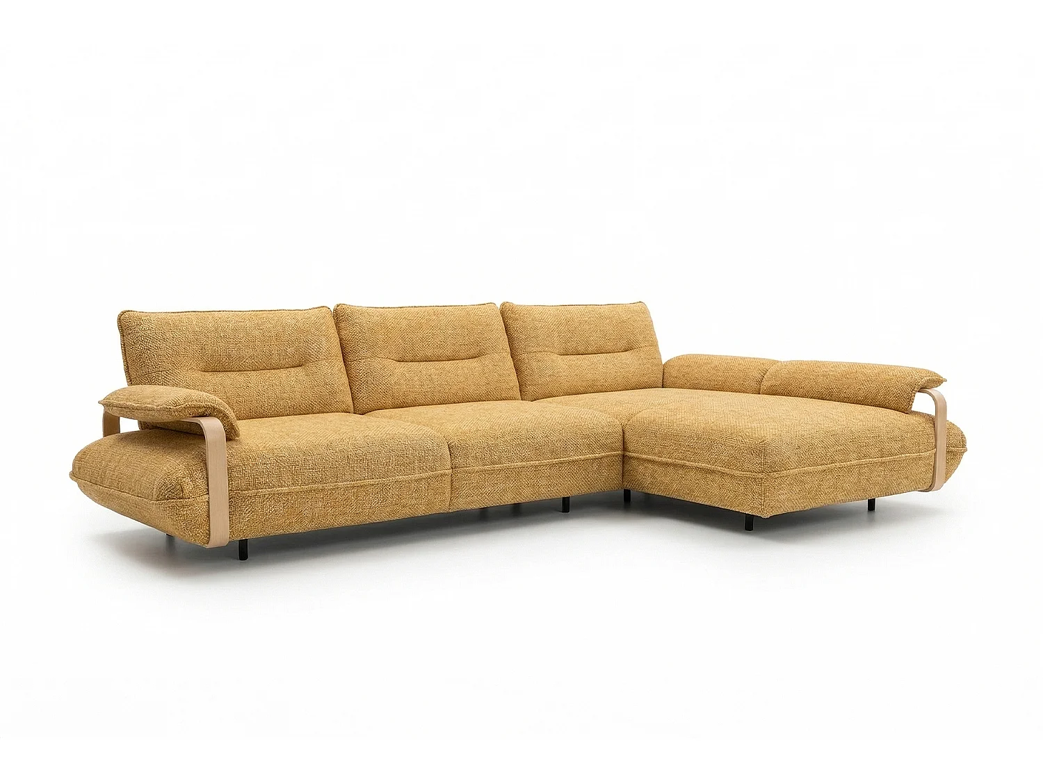 Ecksofa - Gelb Flachgewebe - ANISSA