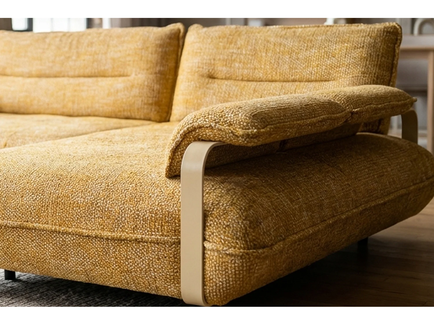 Ecksofa - Gelb Flachgewebe - ANISSA