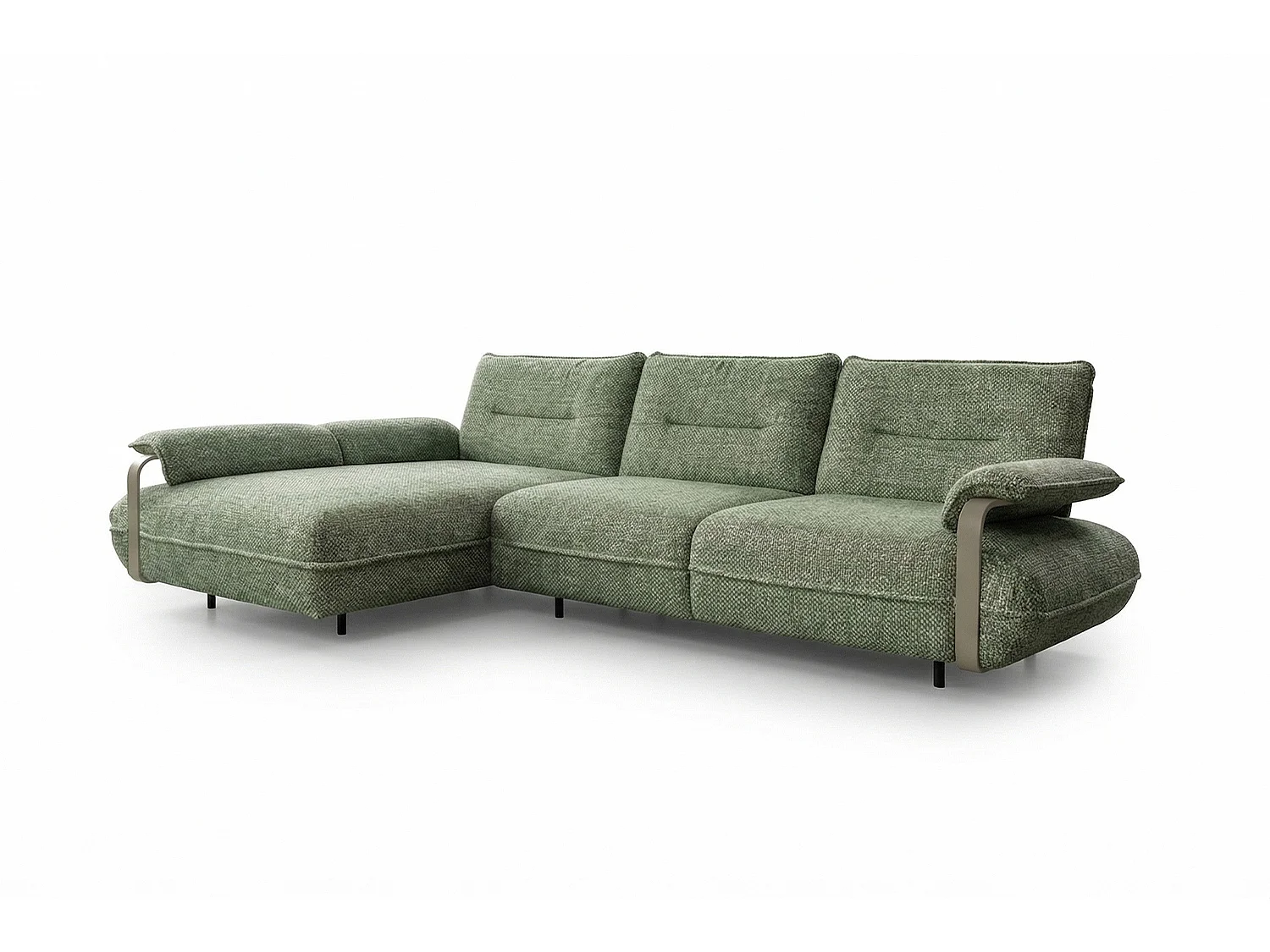 Ecksofa - Grün Flachgewebe - ANISSA