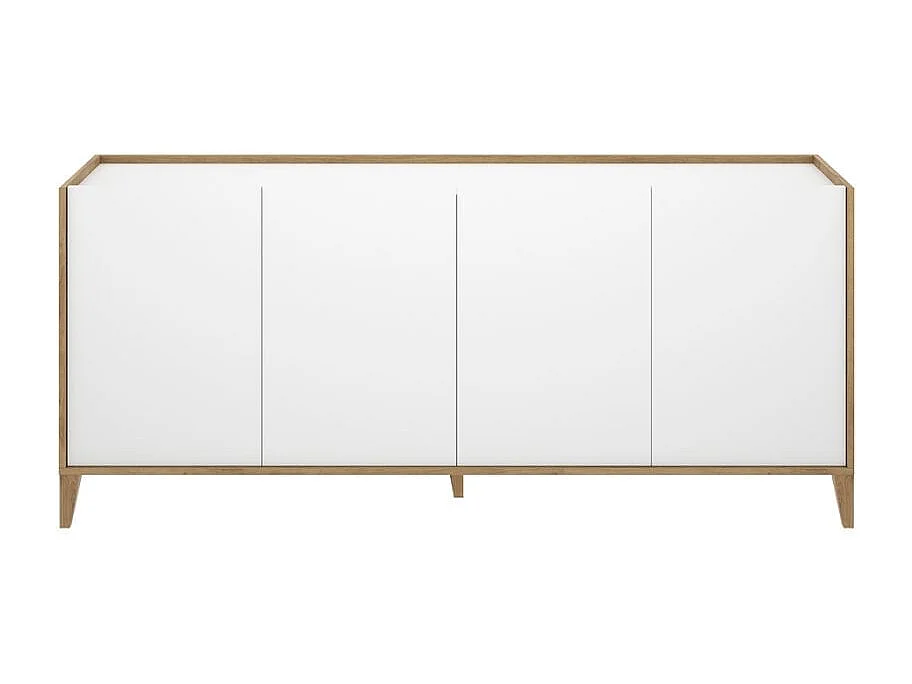 Aparador Sky 4 puertas blanco/natural 77,5x180x39,2 cm