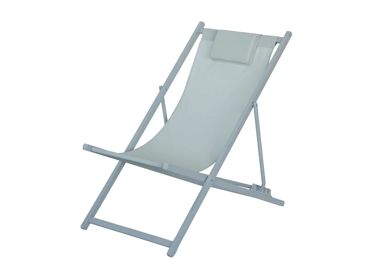 Hamaca Alcaraz plegable con reposacabezas gris 92-81x61x97-100 cm