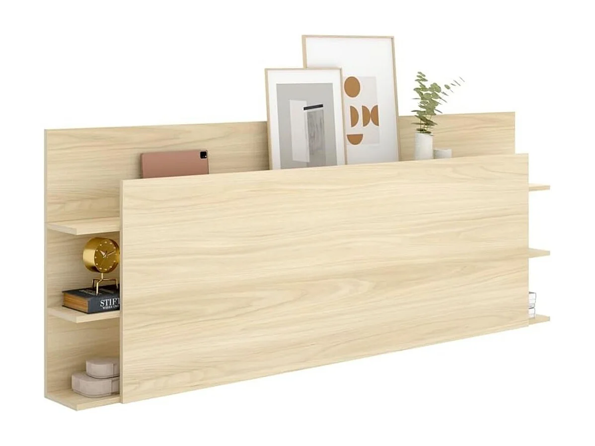 Cabecero Tori 3 estantes natural 73x181,2x19,2 cm