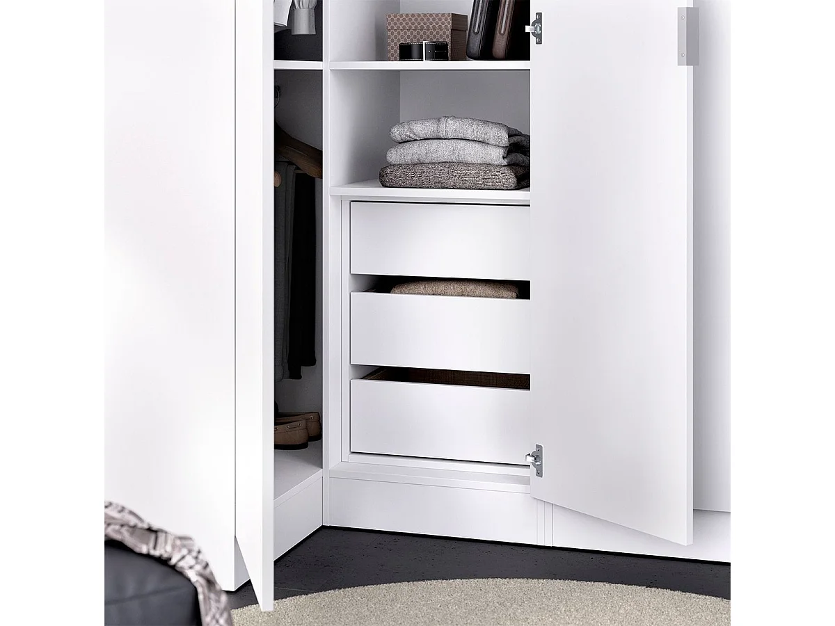 Cajonera interior 3 cajones blanco 60,5x37x40 cm