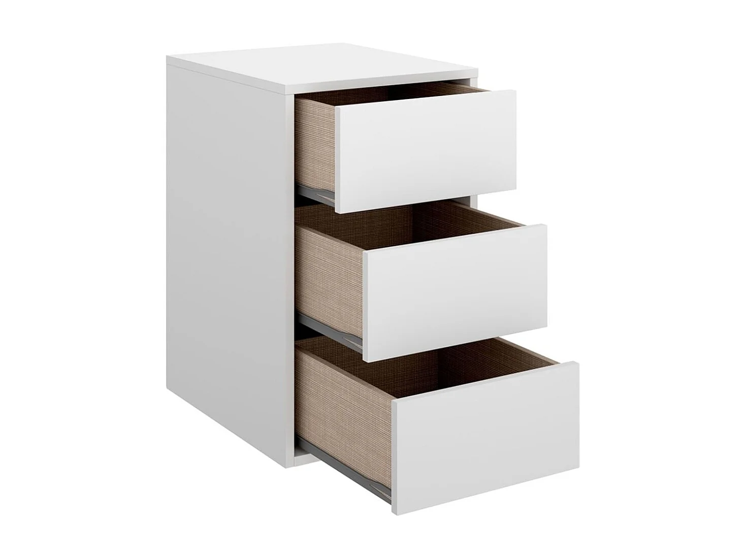 Cajonera interior 3 cajones blanco 60,5x37x40 cm