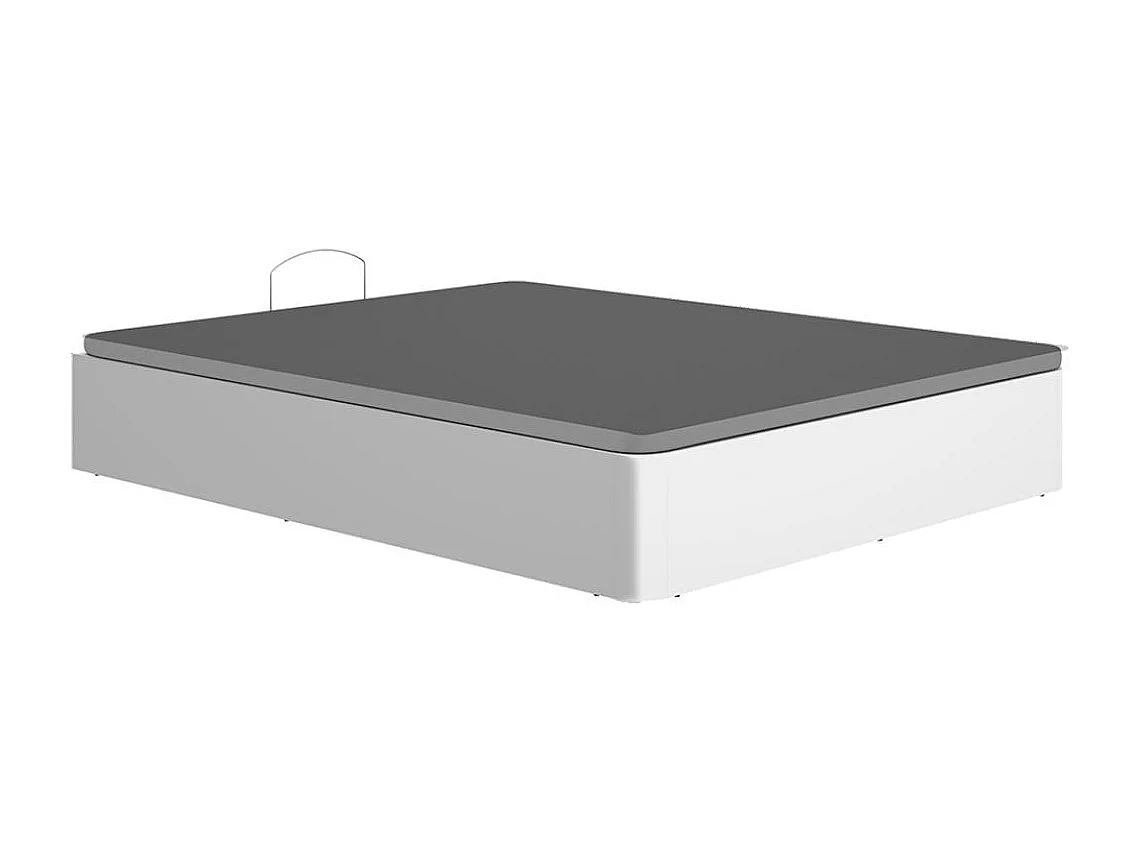 Canapé Round diseño abatible blanco 28,5x135x190 cm