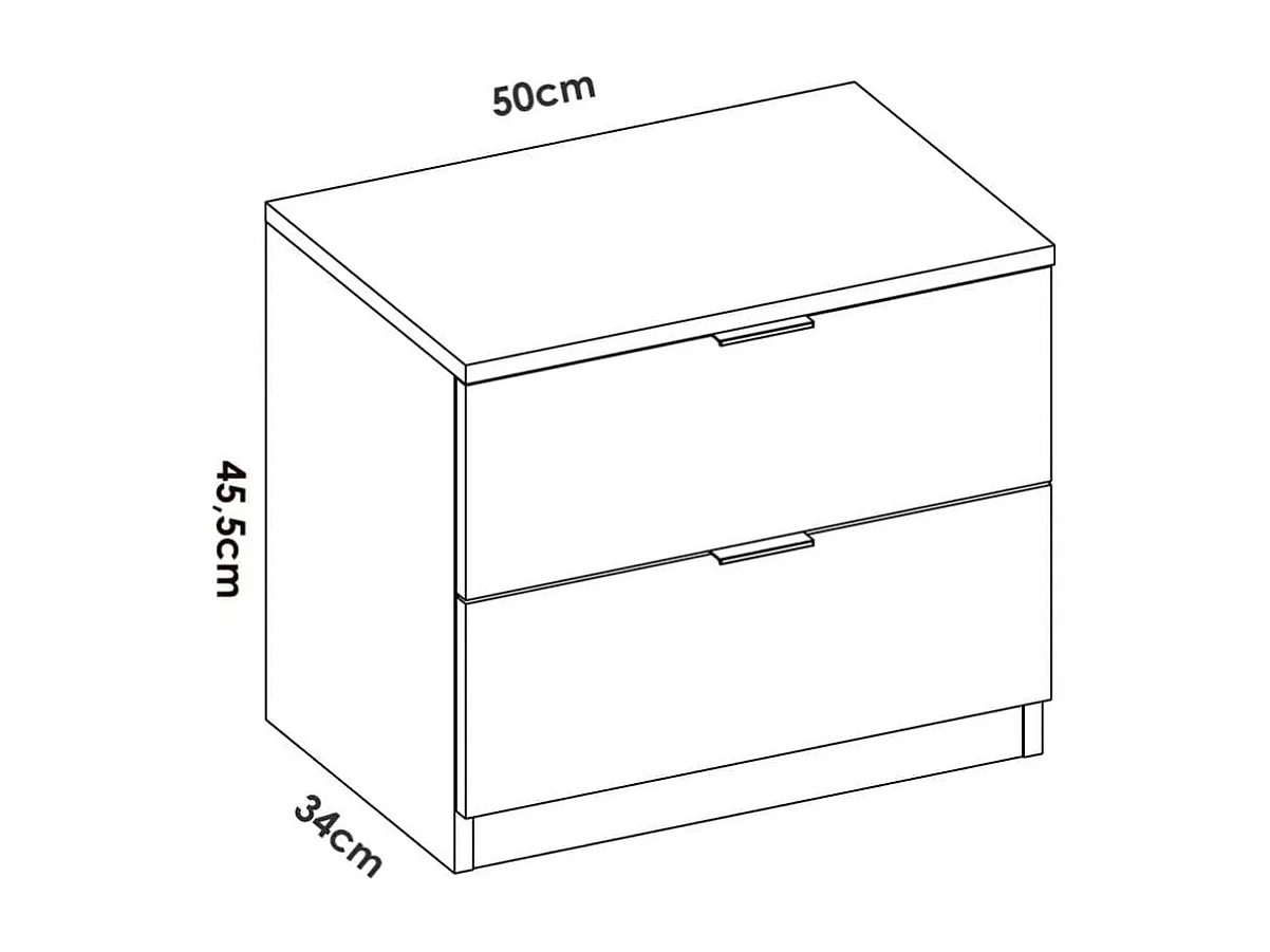 Composición de dormitorio Pack Len cabecero + estructura cama + 2 mesitas de noche blanco 96x251x196,4 cm