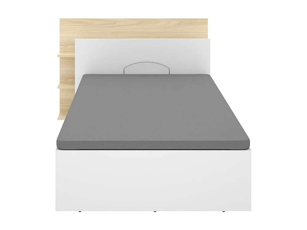 Composición de dormitorio Pack Tori cabecero y canapé abatible blanco/natural 73x108,2x213,4 cm