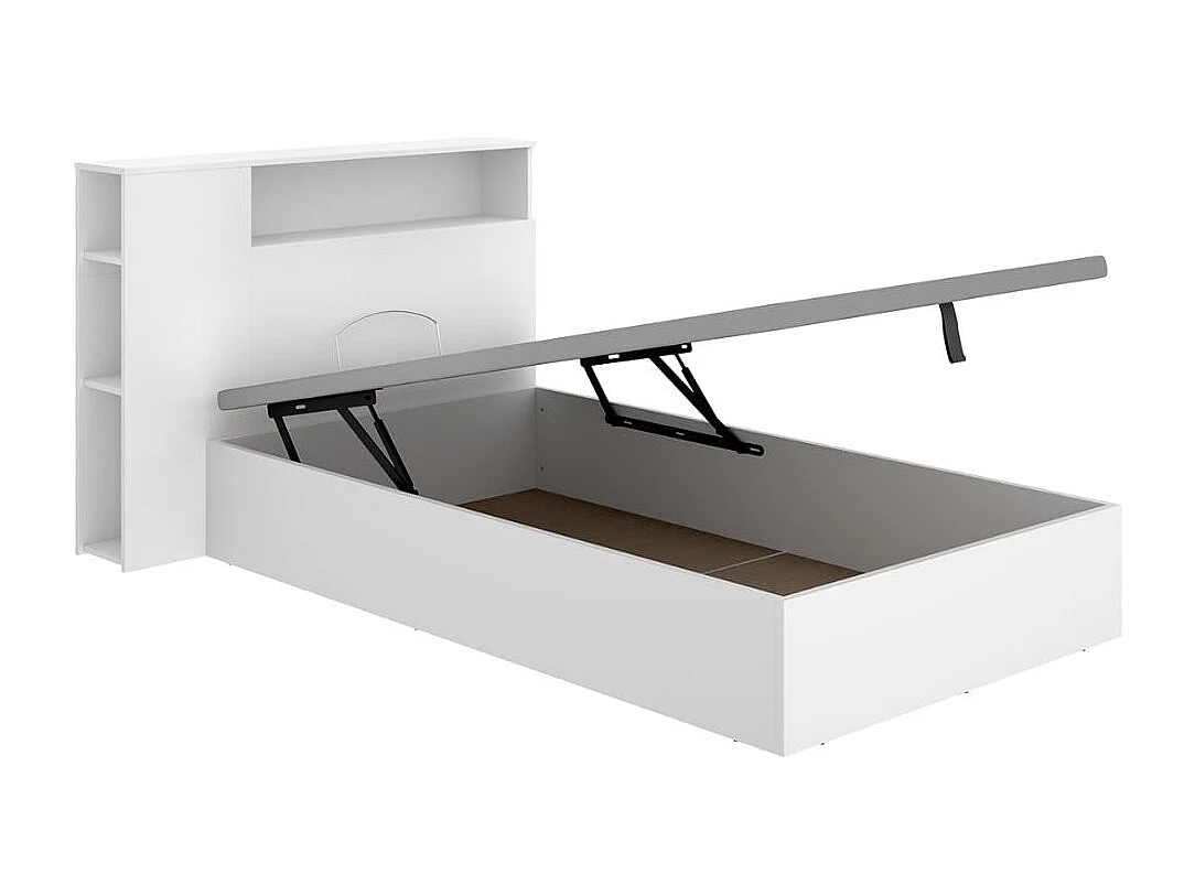 Conjunto de dormitorio Ten cabecero con canapé abatible blanco 95x105x213,4 cm