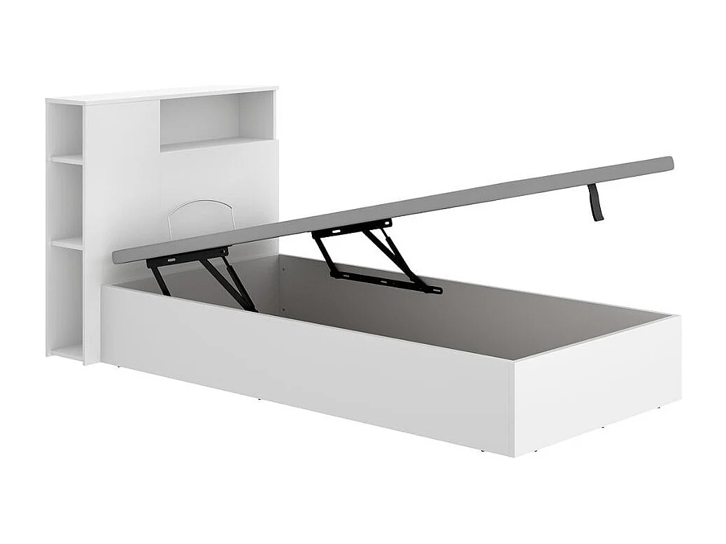 Conjunto de dormitorio Ten cabecero con canapé abatible blanco 95x90x213,4 cm
