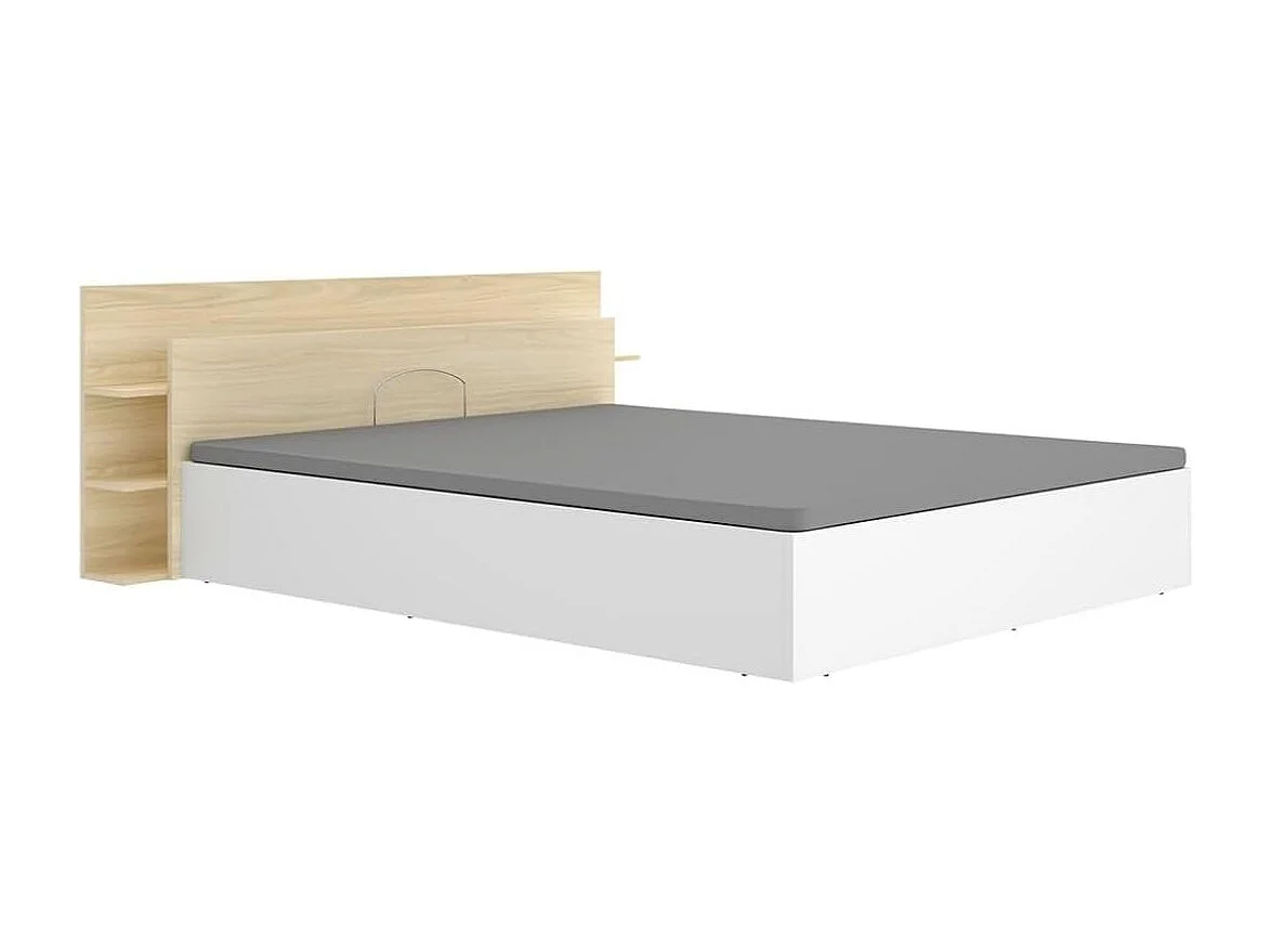 Composición de dormitorio Pack Tori cabecero con canapé natural/blanco 73x181,2x213 cm