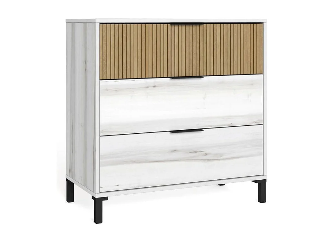 Cómoda Arles 3 cajones albo/rayado 81,3x80x40 cm