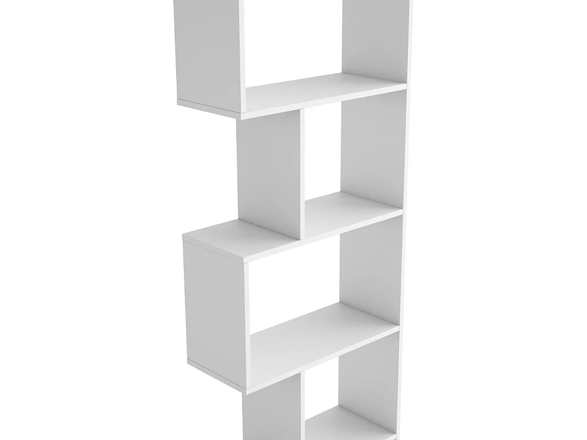 Estantería Neón 5 niveles diseño asimétrico blanco 180,6x60x25 cm