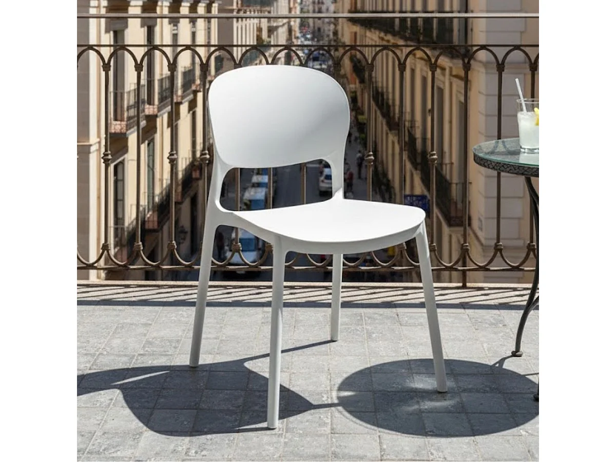 Silla de exterior Onega gris 78,5x38x49 cm