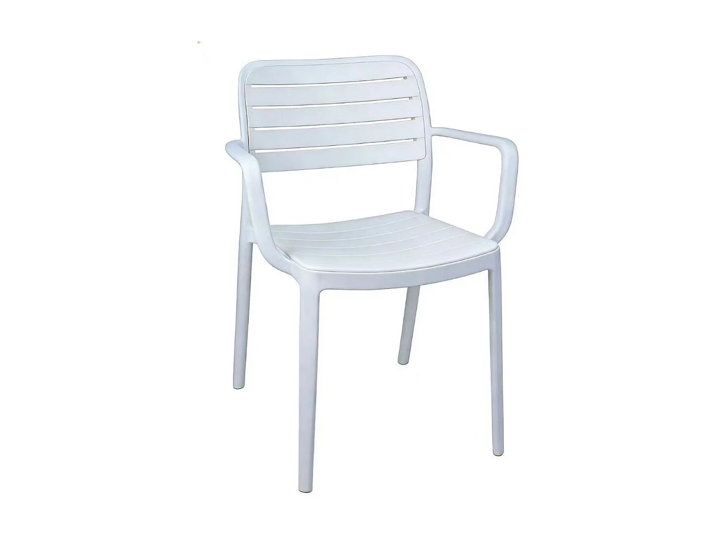 Silla de exterior Calpe blanco/natural 80,5x53,5x41 cm
