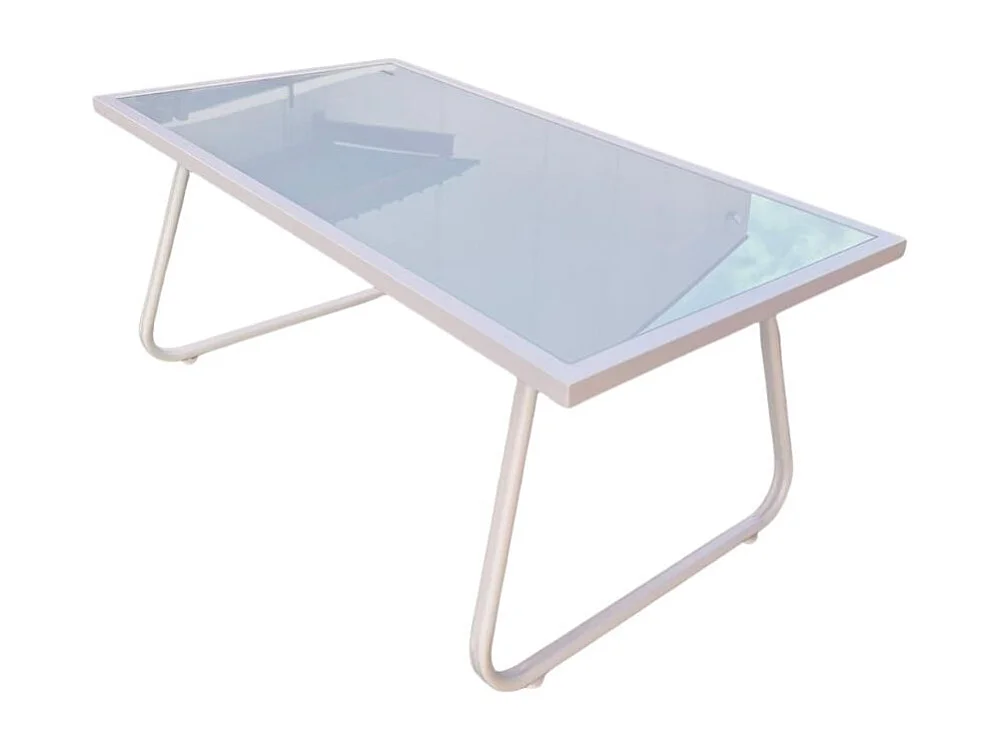 Conjunto de jardín Lazio 4 piezas blanco/natural