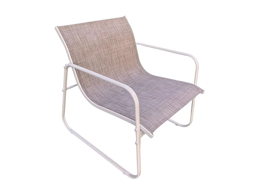 Conjunto de jardín Lazio 4 piezas blanco/natural