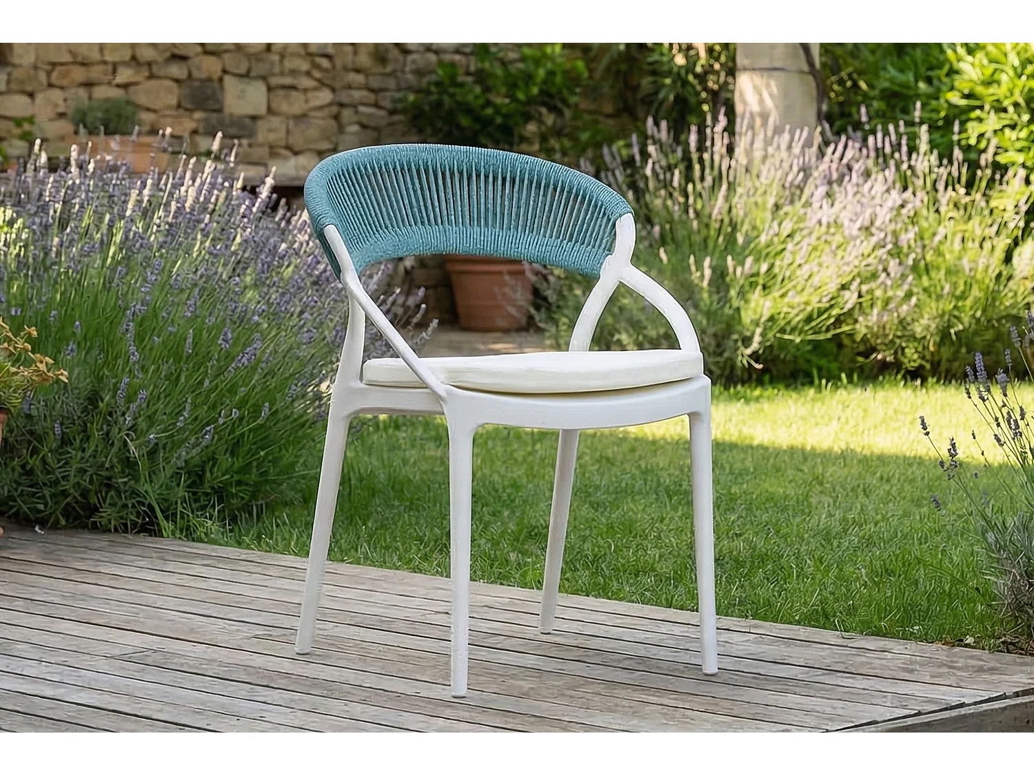 Chaise - bleu clair plastique - KISO