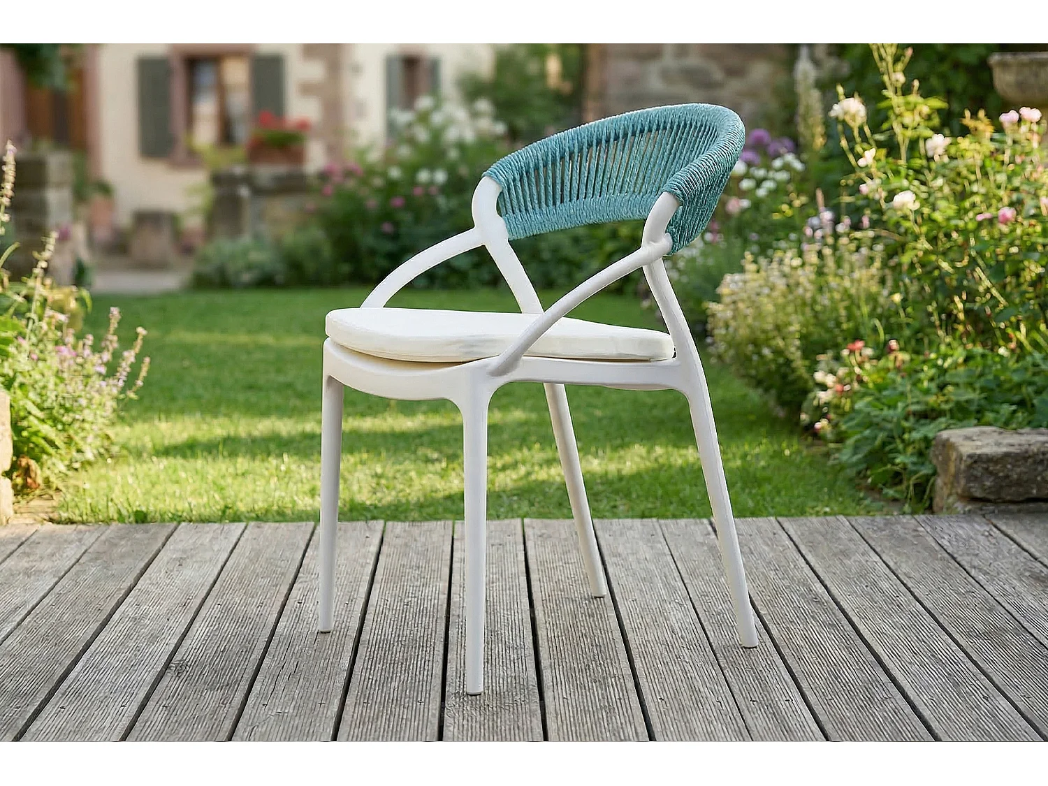 Chaise - bleu clair plastique - KISO