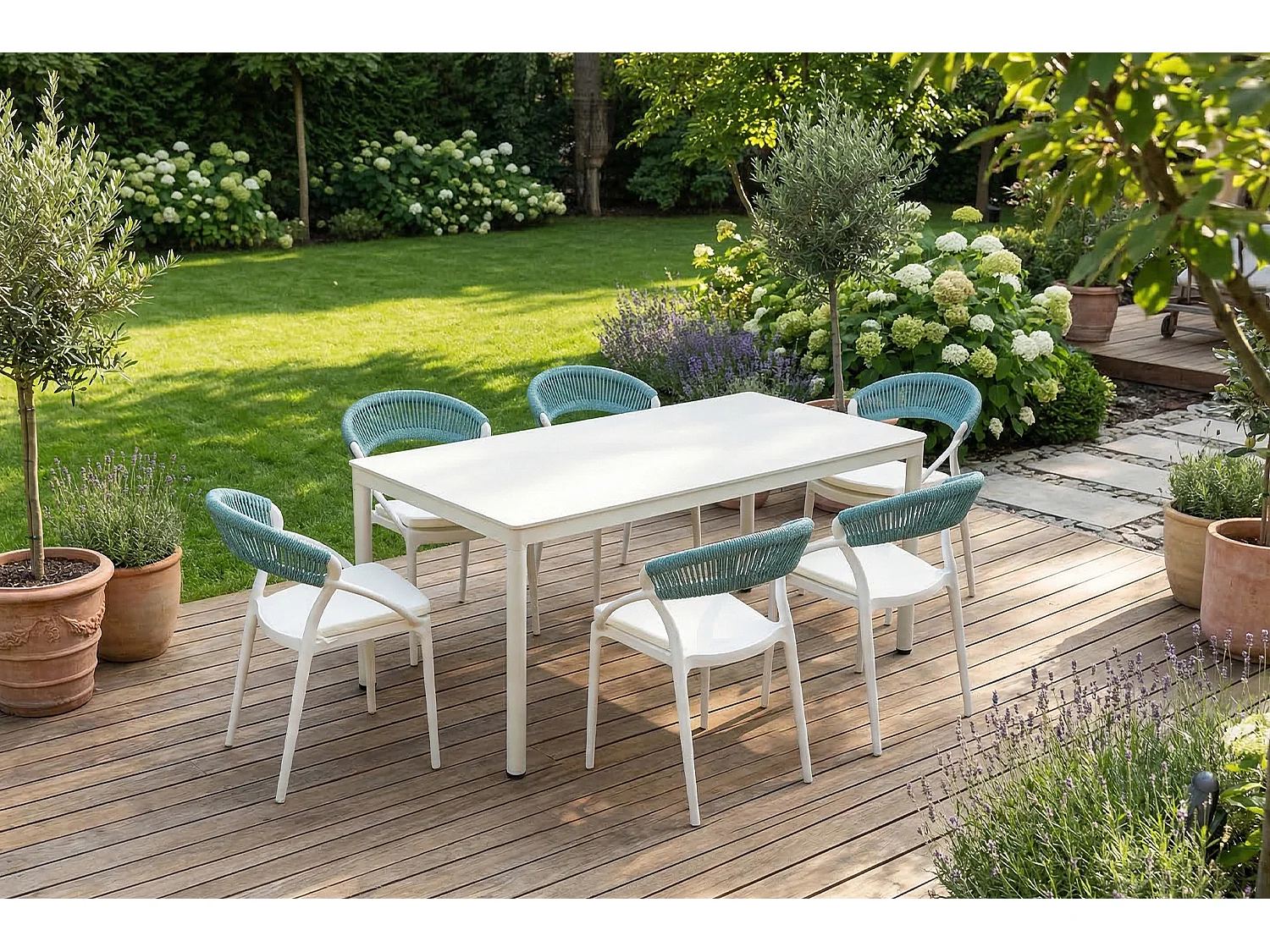 Chaise - bleu clair plastique - KISO