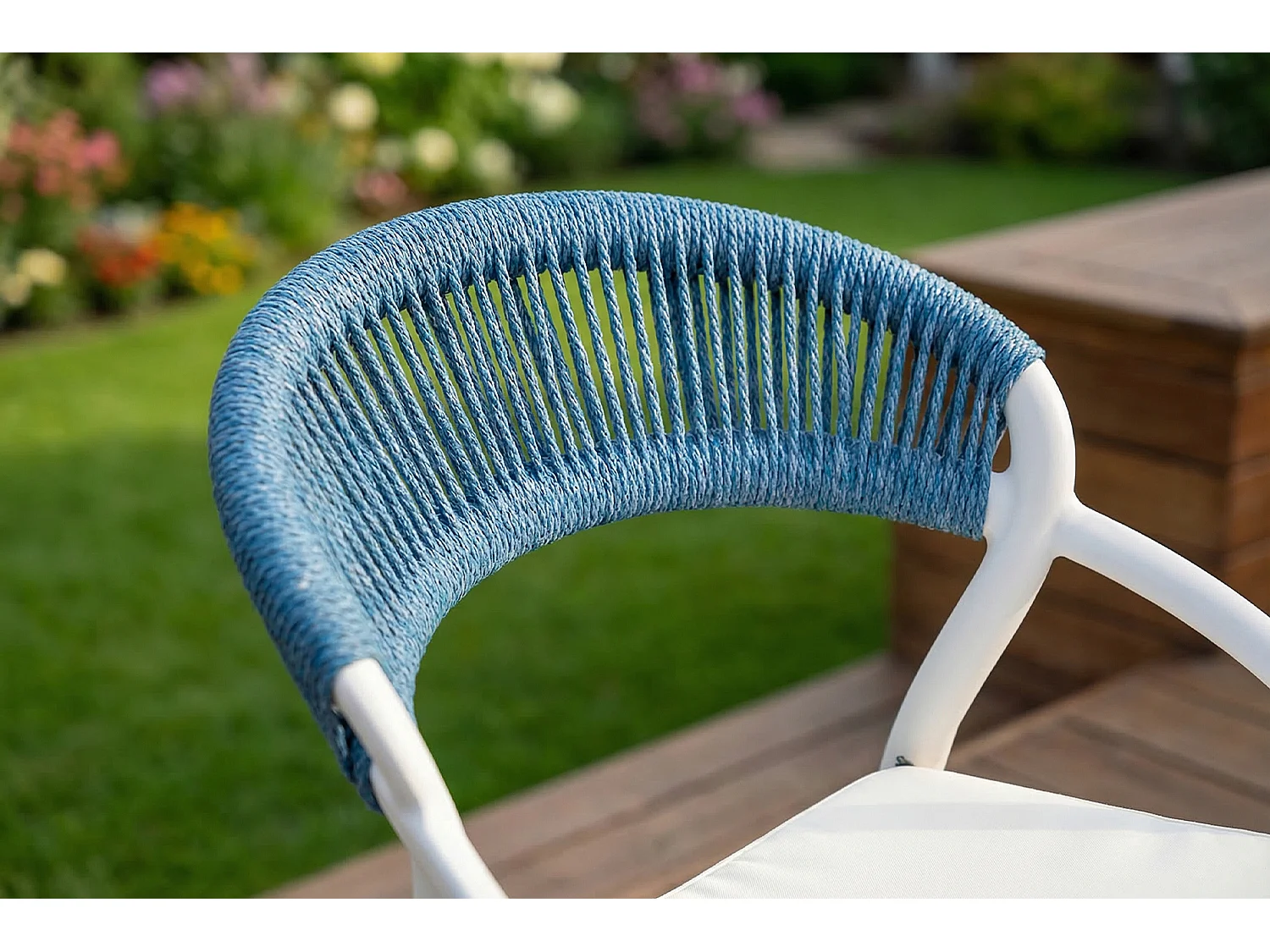 Chaise de jardin - Bleu plastique - KISO