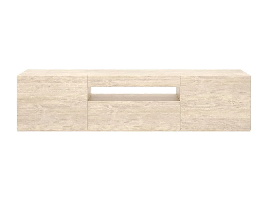 Mueble de TV Malmo 2 puertas con puerta abatible y compartimento natural 47,7x200x41,5 cm