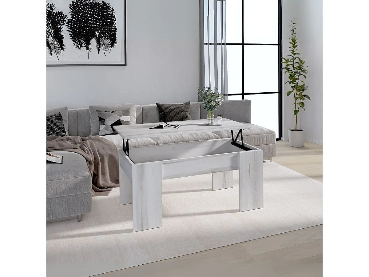 Mesa de centro Gala elevable albo 45x100x50 cm